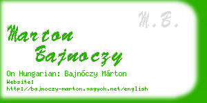 marton bajnoczy business card